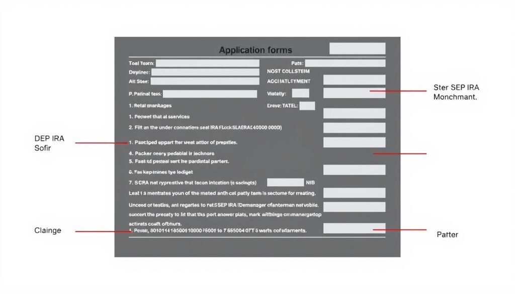 Image of a SEP IRA application form