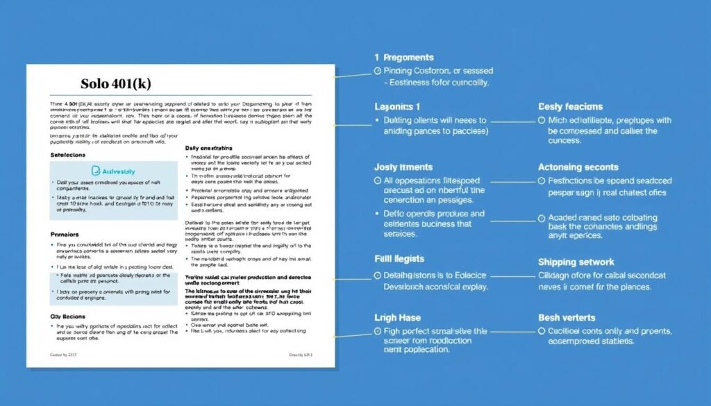 Image of a Solo401(k) plan document