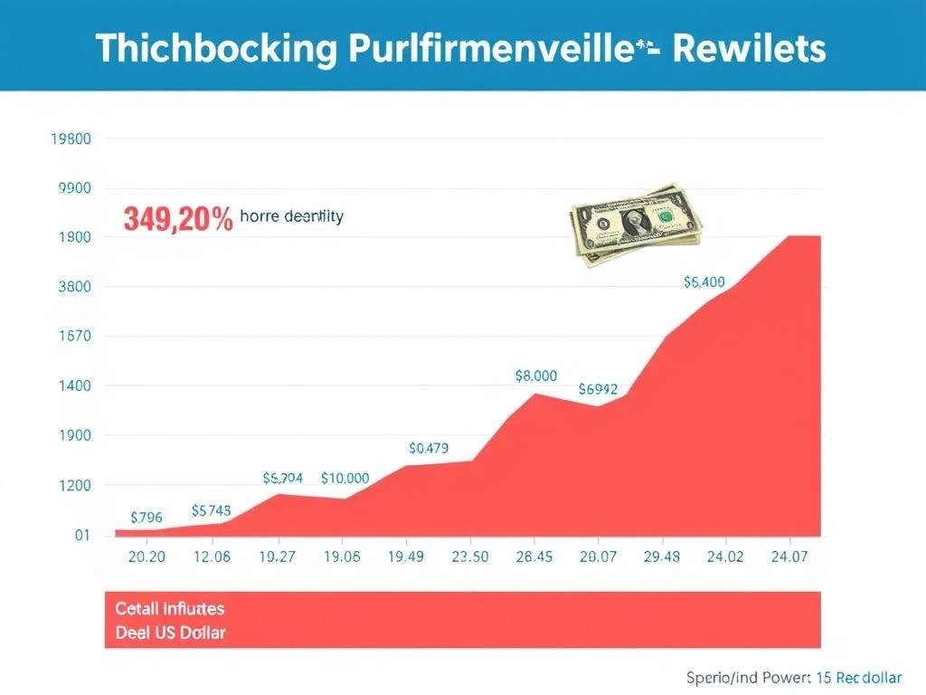 Chart showing the declining purchasing power of the dollar due to inflation over decades