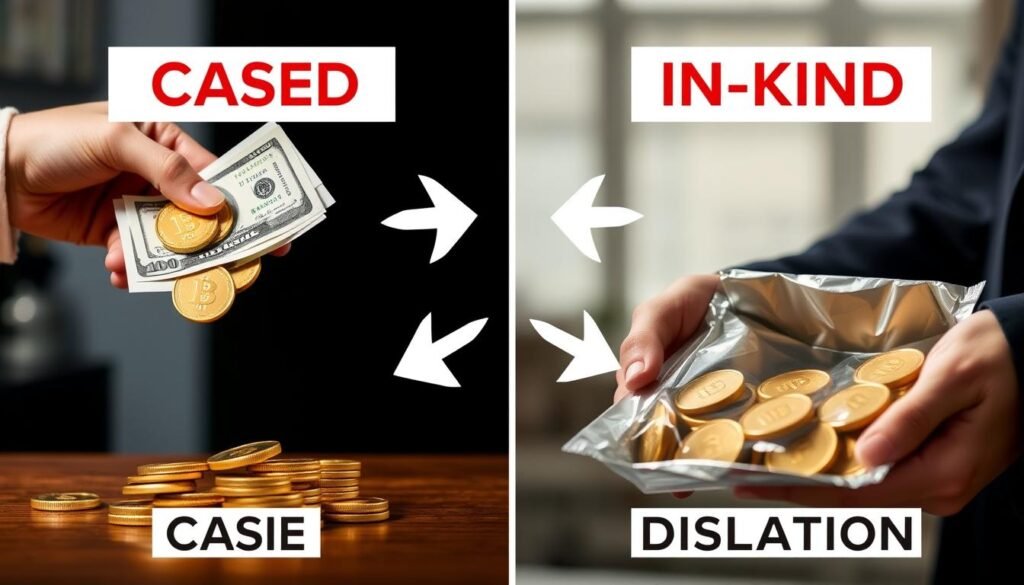 Comparison of cash and in-kind Gold IRA required minimum distributions options