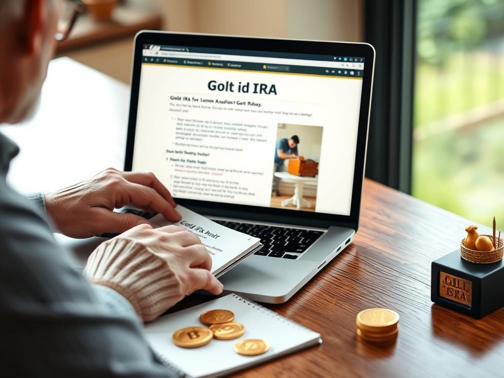 Person researching answers about Gold IRA required minimum distributions online