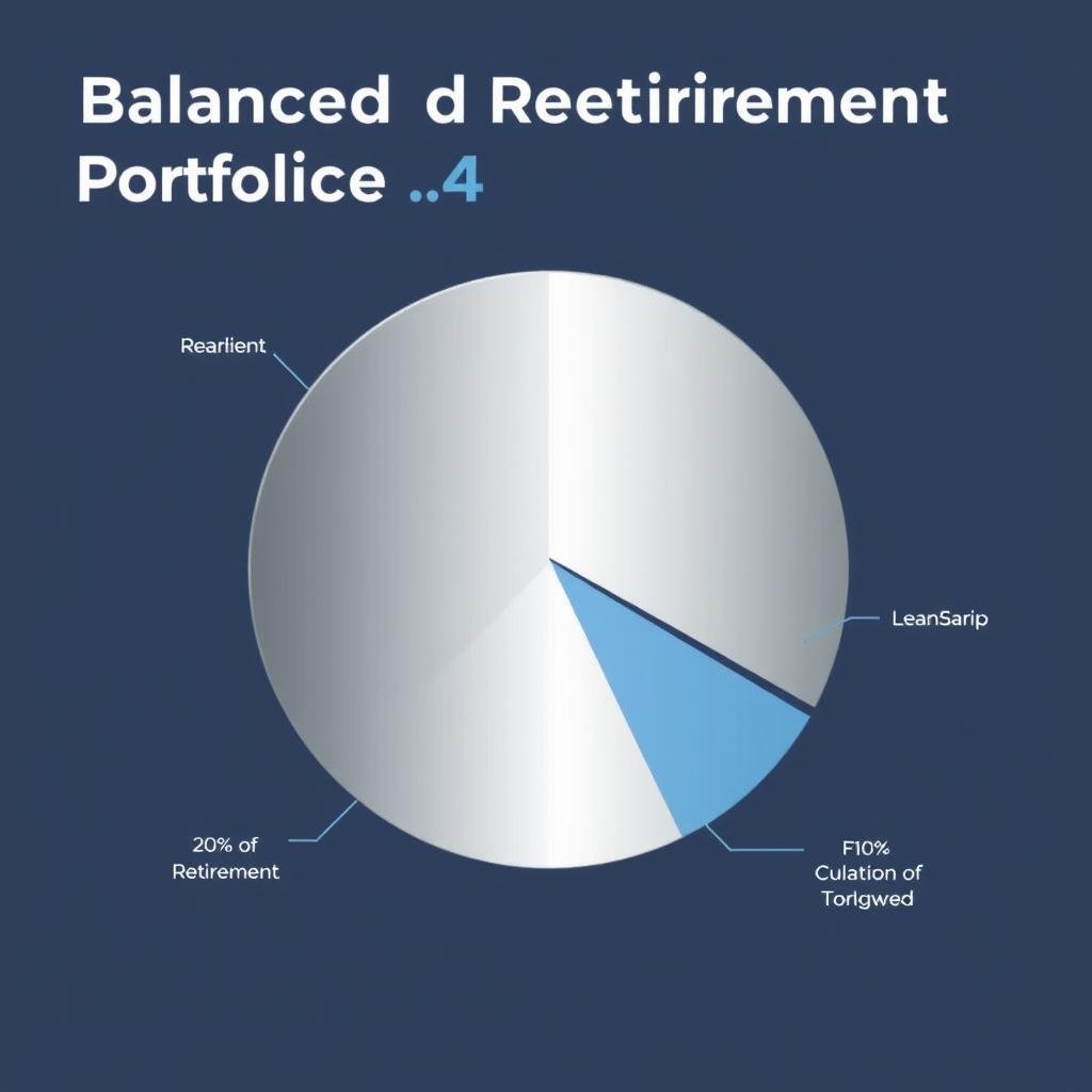 Pie chart showing balanced silver allocation of 10-20% in retirement portfolio