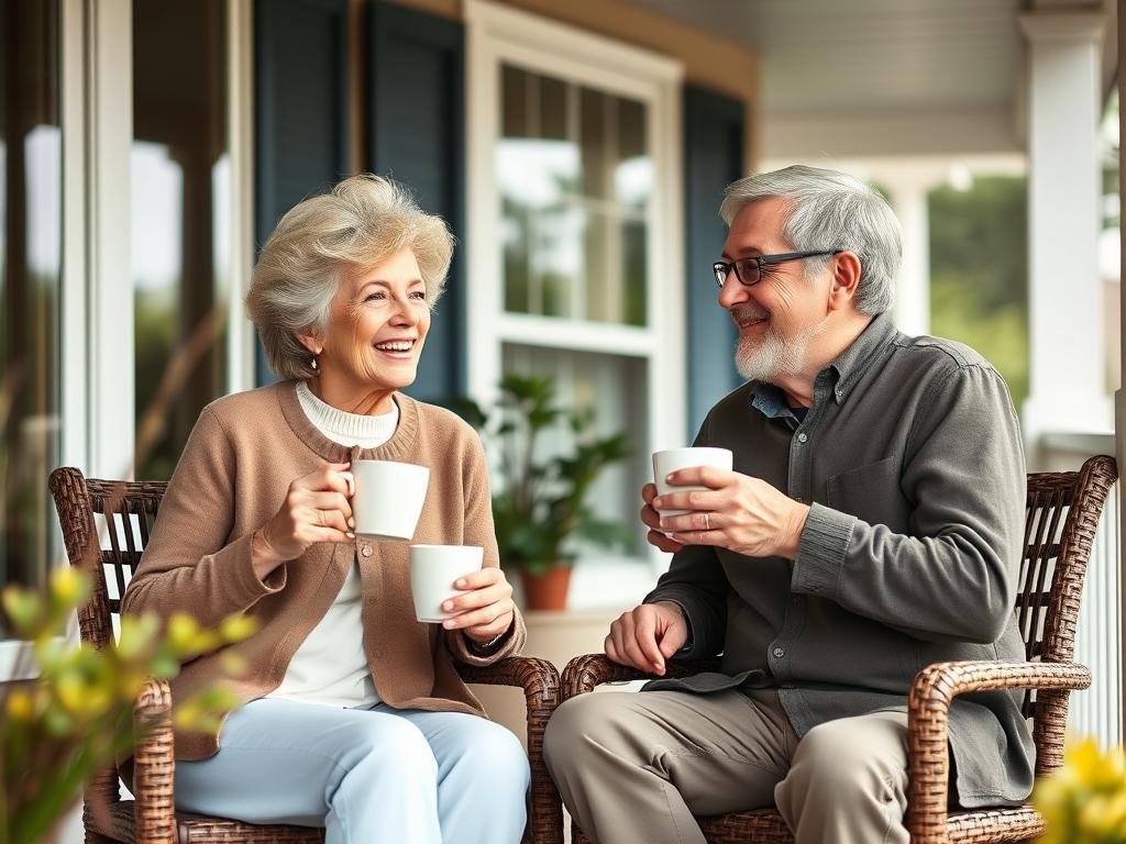 Retired couple enjoying financial security thanks to safe haven assets for IRA retirement diversification
