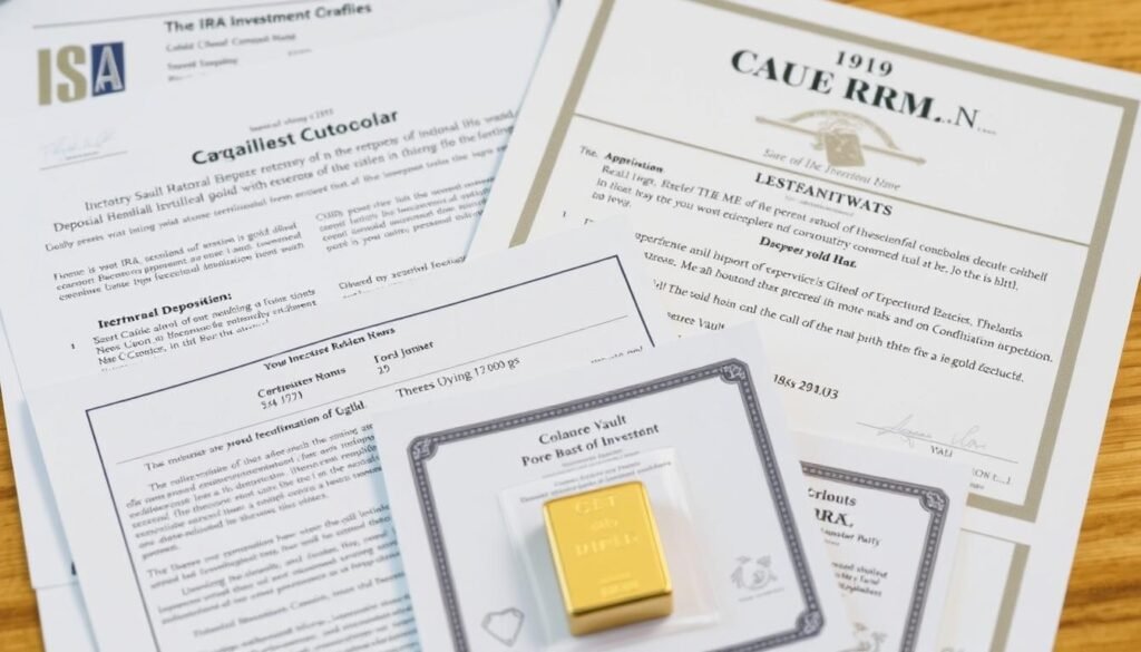 Secure gold IRA investment with proper documentation and secure storage