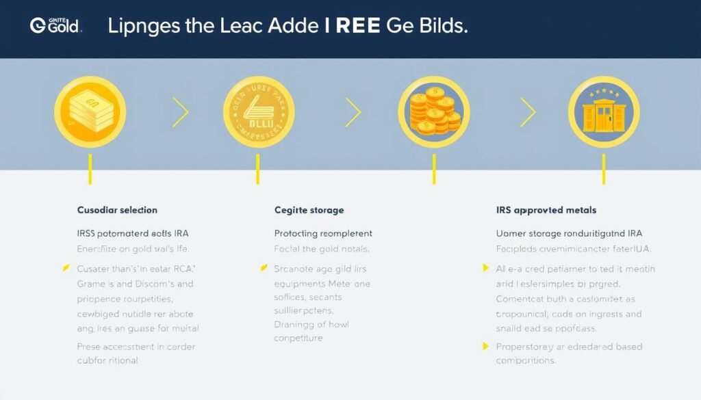 Step-by-step process of setting up a Gold IRA with government compliance highlighted