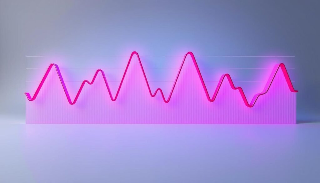 A dynamic 3D data visualization of fluctuating interest rates, represented as a series of vibrant line graphs against a sleek, minimalist background. The graphs are illuminated by soft, directional lighting, casting subtle shadows that emphasize the dimensional aspect. The color palette ranges from cool blues to warm reds, visually conveying the ebb and flow of market changes. The composition features a clean, uncluttered layout, allowing the data to take center stage and clearly communicate the relationship between interest rates, inflation, and financial planning.