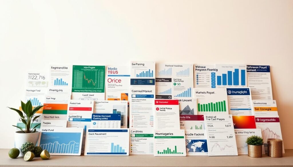 A neatly organized display of various retirement market funds, featuring a diverse selection of investment options ranging from stocks, bonds, mutual funds, and ETFs. The funds are presented against a clean, minimalist backdrop, with a soft, warm lighting that creates a sense of stability and reliability. The camera angle is slightly elevated, allowing for a comprehensive overview of the investment landscape. The composition is balanced, with each fund neatly arranged and easy to distinguish, conveying a sense of order and professionalism. The overall mood is one of thoughtful contemplation, encouraging the viewer to consider the merits and drawbacks of keeping their retirement savings exclusively in paper assets.