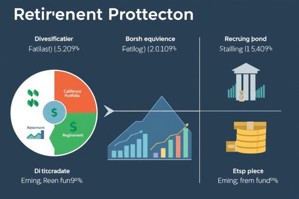 Diverse retirement portfolio with protective strategies