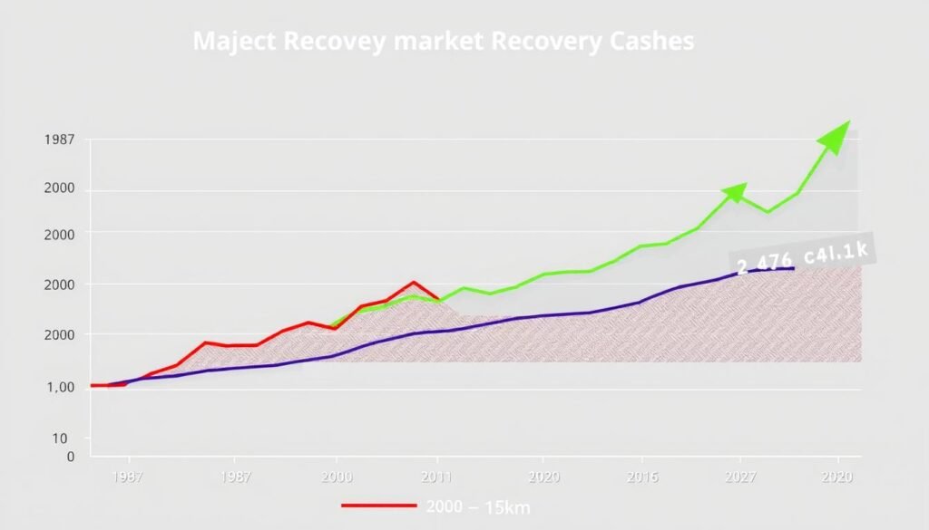 Market recovery chart showing historical rebounds after crashes