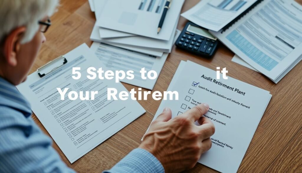 Person completing retirement plan audit checklist to ensure retirement money lasts through proper planning