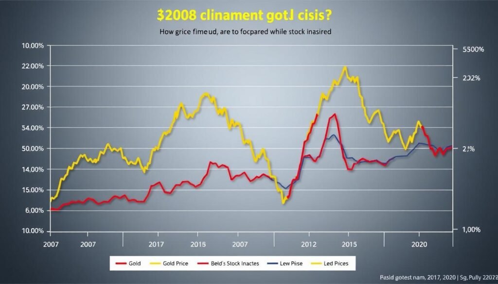 Chart showing gold price performance during the 2008 financial crisis