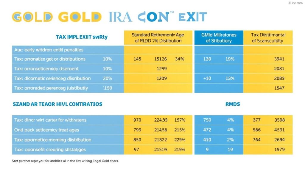 Chart showing tax implications of different Gold IRA Exit Strategy scenarios