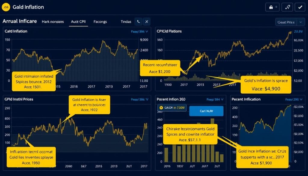 Current inflation impact on gold IRA investments chart with economic indicators