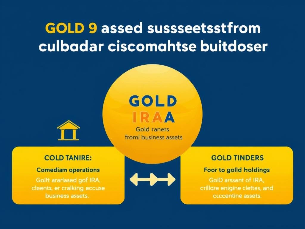 Diagram showing segregated asset structure protecting gold IRA investments from custodian bankruptcy