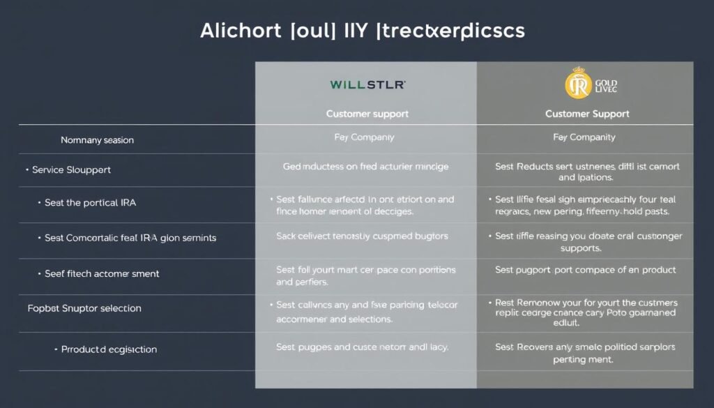 Different Gold IRA companies offering varying services