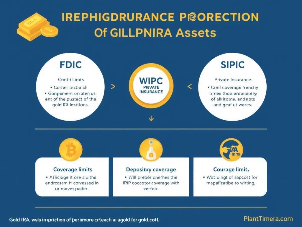 Insurance protection layers for gold IRA assets showing coverage types and limits