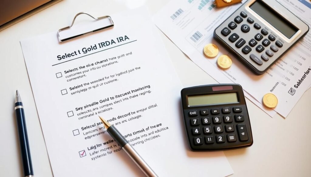 Organized step-by-step checklist for selecting a Gold IRA custodian