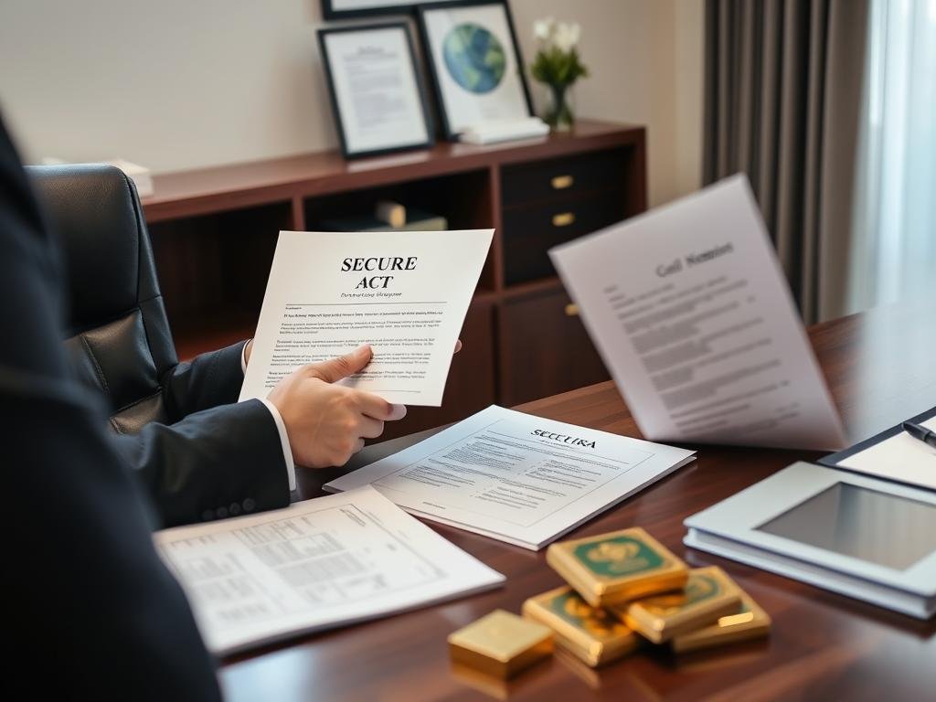 Person reviewing SECURE Act provisions with financial advisor