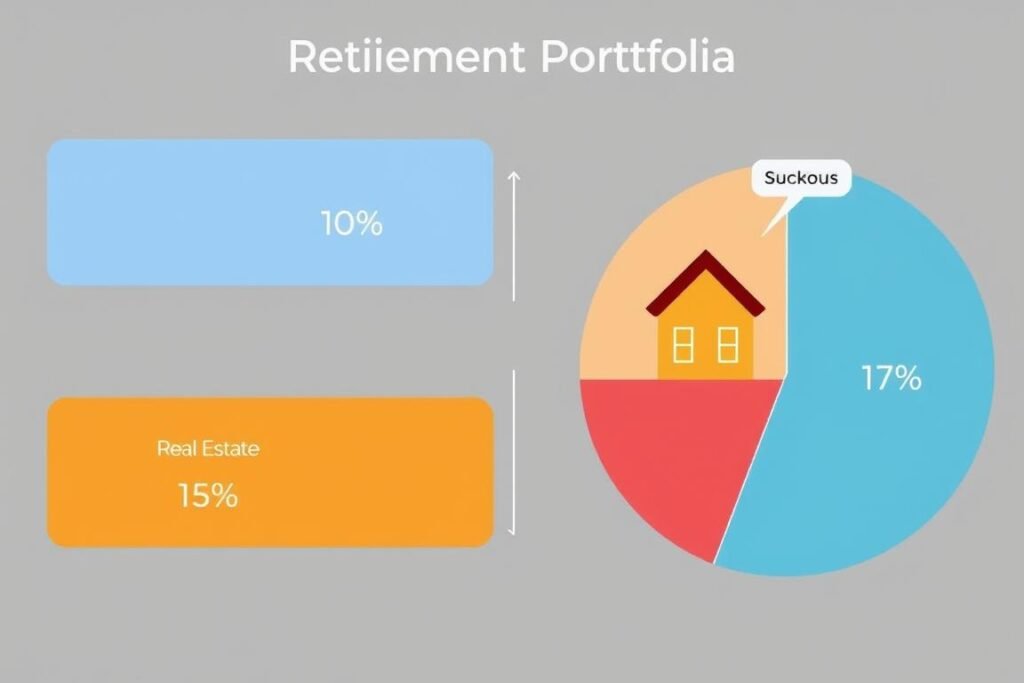 Retirement portfolio diversification chart showing gold allocation in a Gold IRA Exit Strategy