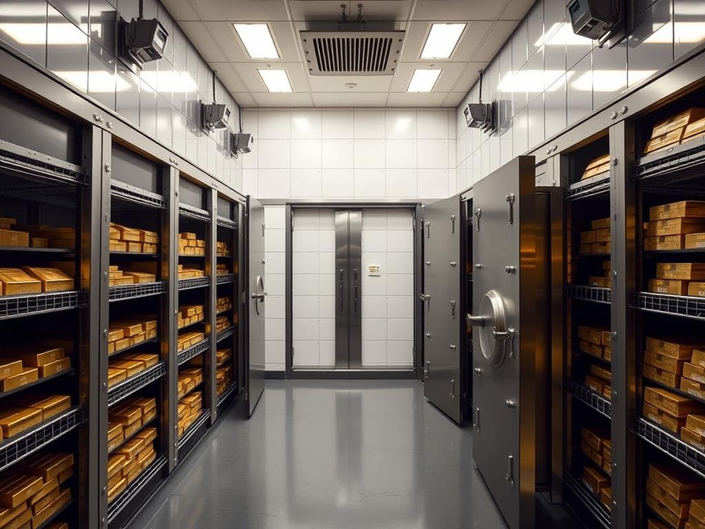 Secure gold storage facility for Gold IRAs with security features