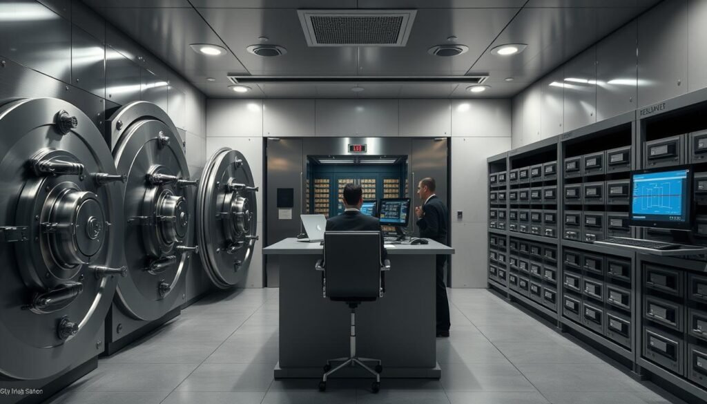 Swiss vault facility showing advanced security measures for offshore gold IRA storage