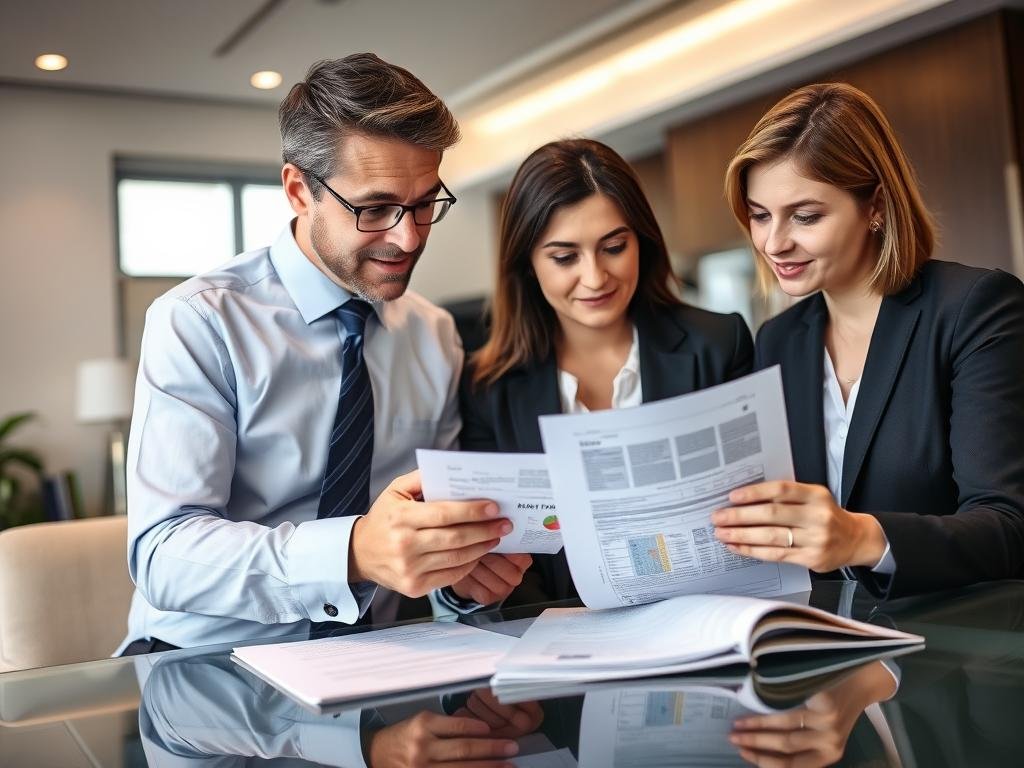 Tax professional reviewing overseas gold IRA documentation with client, showing tax advantages disadvantages holding gold ira overseas